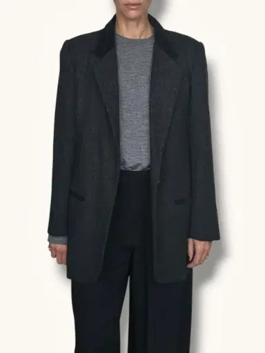 Jen Wonders Studio Wool Blazer with Velvet Collar | Thumbnail 2 Jen Wonders Studio Wool Blazer with Velvet Collar | Thumbnail 2