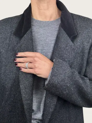 Jen Wonders Studio Wool Blazer with Velvet Collar | Thumbnail 4 Jen Wonders Studio Wool Blazer with Velvet Collar | Thumbnail 4