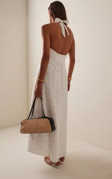Posse Salma Eyelet Cotton Maxi Halter Dress | Thumbnail 4 Posse Salma Eyelet Cotton Maxi Halter Dress | Thumbnail 4
