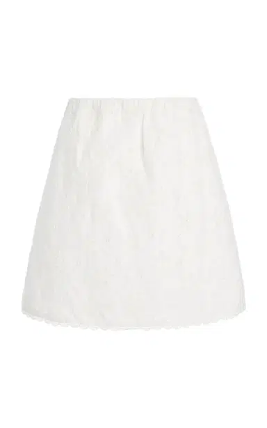 Posse Salma Eyelet Cotton Mini Skirt | Thumbnail 1 Posse Salma Eyelet Cotton Mini Skirt | Thumbnail 1