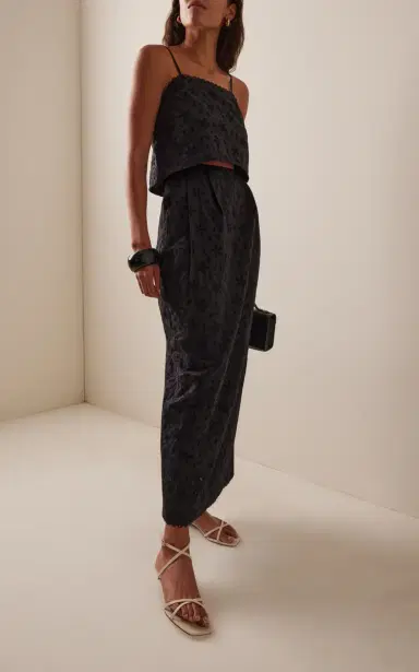 Posse Salma Eyelet Cotton Maxi Skirt | Thumbnail 2 Posse Salma Eyelet Cotton Maxi Skirt | Thumbnail 2