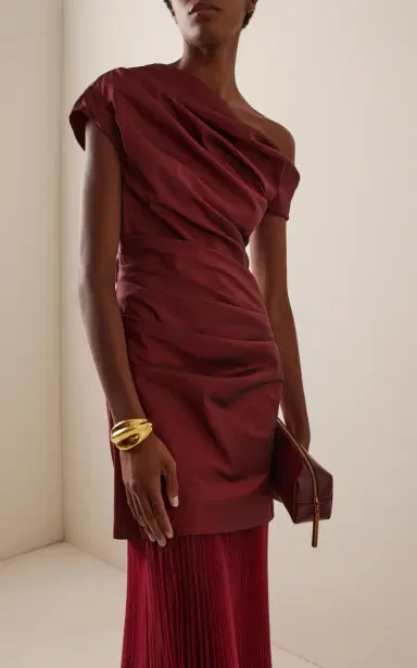 SIMKHAI Exclusive Ammalie Organza-Trimmed Taffeta Midi Dress | Thumbnail 2 SIMKHAI Exclusive Ammalie Organza-Trimmed Taffeta Midi Dress | Thumbnail 2