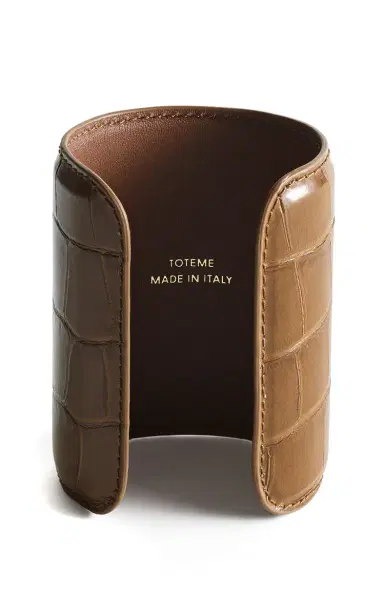 Toteme Long Croco Embossed Cuff | Thumbnail 3 Toteme Long Croco Embossed Cuff | Thumbnail 3