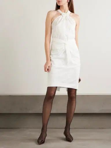 SHUSHU/TONG Embellished Ruched Lace Mini Dress | Thumbnail 2 SHUSHU/TONG Embellished Ruched Lace Mini Dress | Thumbnail 2