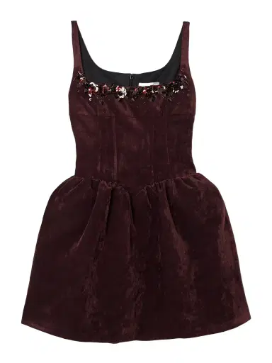 SHUSHU/TONG Embellished Velvet Mini Dress | Thumbnail 1 SHUSHU/TONG Embellished Velvet Mini Dress | Thumbnail 1