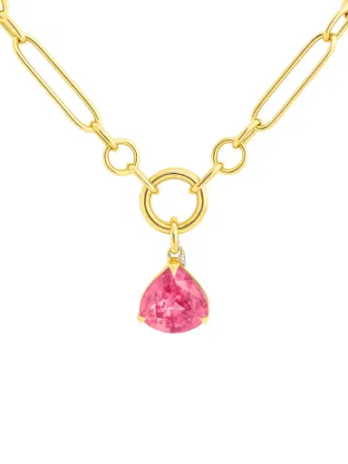 Wish Fine Jewelry 0.08ct Diamond Watermelon Tourmaline 18K Gold Pendant | Thumbnail 1 Wish Fine Jewelry 0.08ct Diamond Watermelon Tourmaline 18K Gold Pendant | Thumbnail 1