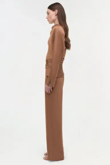 Simkhai Kyra Satin Wide Leg Pant | Thumbnail 4 Simkhai Kyra Satin Wide Leg Pant | Thumbnail 4