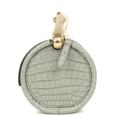 HERMÈS Hermes Maximors II Bag Gris Ciment Matte Alligator Permabrass Hardware | Thumbnail 3 HERMÈS Hermes Maximors II Bag Gris Ciment Matte Alligator Permabrass Hardware | Thumbnail 3