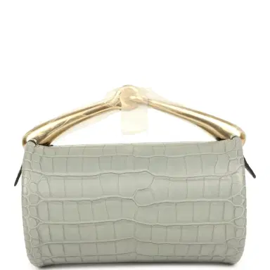 HERMÈS Hermes Maximors II Bag Gris Ciment Matte Alligator Permabrass Hardware | Thumbnail 4 HERMÈS Hermes Maximors II Bag Gris Ciment Matte Alligator Permabrass Hardware | Thumbnail 4