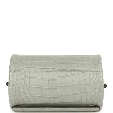HERMÈS Hermes Maximors II Bag Gris Ciment Matte Alligator Permabrass Hardware | Thumbnail 6 HERMÈS Hermes Maximors II Bag Gris Ciment Matte Alligator Permabrass Hardware | Thumbnail 6