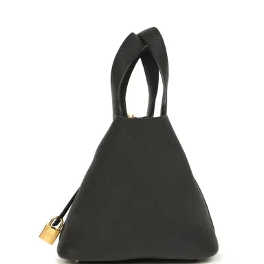 HERMÈS Hermes Picotin Lock 18 Black Clemence Gold Hardware | Thumbnail 4 HERMÈS Hermes Picotin Lock 18 Black Clemence Gold Hardware | Thumbnail 4