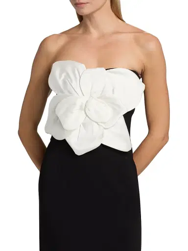 SACHIN & BABI Women's Marist Rosette Column Gown - Ivory Black - Size 14 | Thumbnail 6 SACHIN & BABI Women's Marist Rosette Column Gown - Ivory Black - Size 14 | Thumbnail 6