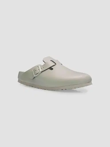 Birkenstock Women's Boston Exquisite Buckle Leather Clogs - Grey - Size 8 | Thumbnail 2 Birkenstock Women's Boston Exquisite Buckle Leather Clogs - Grey - Size 8 | Thumbnail 2