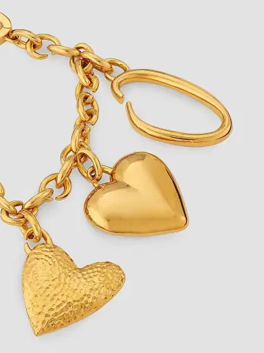 Oscar de la Renta Women's Goldtone Heart & 'O' Bag Charm | Thumbnail 3 Oscar de la Renta Women's Goldtone Heart & 'O' Bag Charm | Thumbnail 3