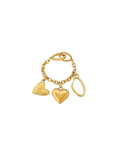 Oscar de la Renta Women's Goldtone Heart & 'O' Bag Charm | Thumbnail 1 Oscar de la Renta Women's Goldtone Heart & 'O' Bag Charm | Thumbnail 1