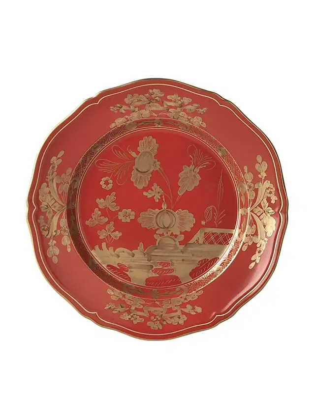 Oriente Italiano Rubrum Dinner Plate - Red Gold Oriente Italiano Rubrum Dinner Plate - Red Gold