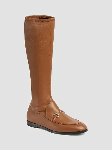Gucci Women's Jordaan Nappa Knee-High Boots - Medium Brown | Thumbnail 2 Gucci Women's Jordaan Nappa Knee-High Boots - Medium Brown | Thumbnail 2