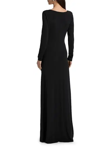 Veronica Beard Women's Viela Gathered Maxi Dress - Black | Thumbnail 5 Veronica Beard Women's Viela Gathered Maxi Dress - Black | Thumbnail 5