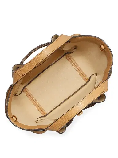 Tory Burch Women's Small Leather Tote Bag - Luggage | Thumbnail 4 Tory Burch Women's Small Leather Tote Bag - Luggage | Thumbnail 4