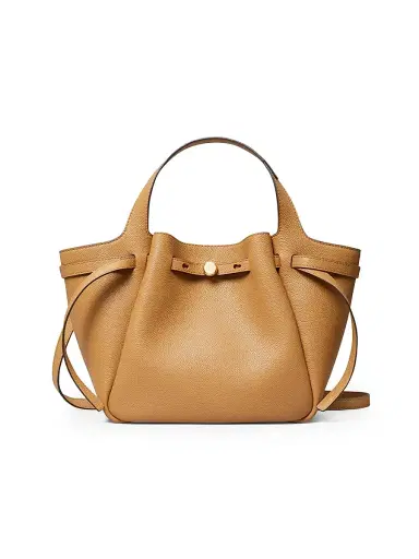 Tory Burch Women's Small Leather Tote Bag - Luggage | Thumbnail 1 Tory Burch Women's Small Leather Tote Bag - Luggage | Thumbnail 1