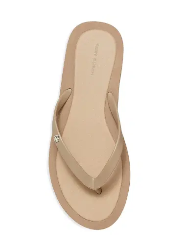 Tory Burch Women's Kira Logo Flip-Flops - Tan - Size 6 | Thumbnail 4 Tory Burch Women's Kira Logo Flip-Flops - Tan - Size 6 | Thumbnail 4
