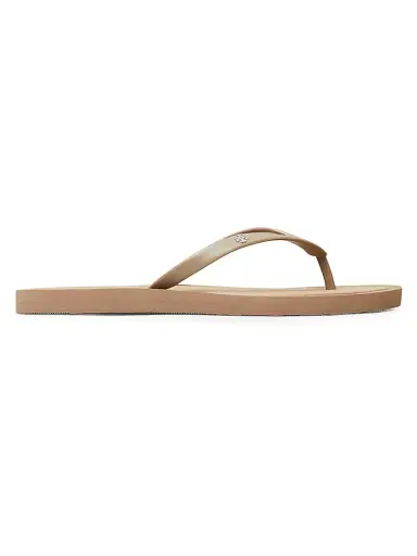 Tory Burch Women's Kira Logo Flip-Flops - Tan - Size 6 | Thumbnail 1 Tory Burch Women's Kira Logo Flip-Flops - Tan - Size 6 | Thumbnail 1