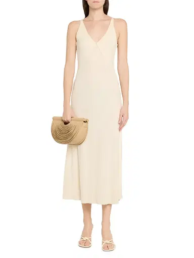 Cult Gaia Women's Lou Draped Leather Clutch - Beige | Thumbnail 3 Cult Gaia Women's Lou Draped Leather Clutch - Beige | Thumbnail 3