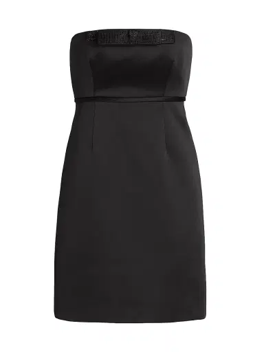 Milly Women's Robin Duchess Satin Strapless Minidress - Black | Thumbnail 1 Milly Women's Robin Duchess Satin Strapless Minidress - Black | Thumbnail 1