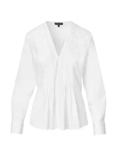 rag & bone Women's Asher Cotton Pintuck Top - White | Thumbnail 1 rag & bone Women's Asher Cotton Pintuck Top - White | Thumbnail 1