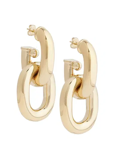 Rabanne Women's Extra-Large Double-Link Goldtone Earrings - Gold | Thumbnail 3 Rabanne Women's Extra-Large Double-Link Goldtone Earrings - Gold | Thumbnail 3