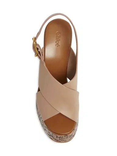 Chloé Women's Maxime 130MM Leather Platform Wedge Sandals - Blush | Thumbnail 5 Chloé Women's Maxime 130MM Leather Platform Wedge Sandals - Blush | Thumbnail 5