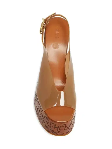 Chloé Women's Maxime 130MM Jelly Wedge Sandals - Brown | Thumbnail 5 Chloé Women's Maxime 130MM Jelly Wedge Sandals - Brown | Thumbnail 5