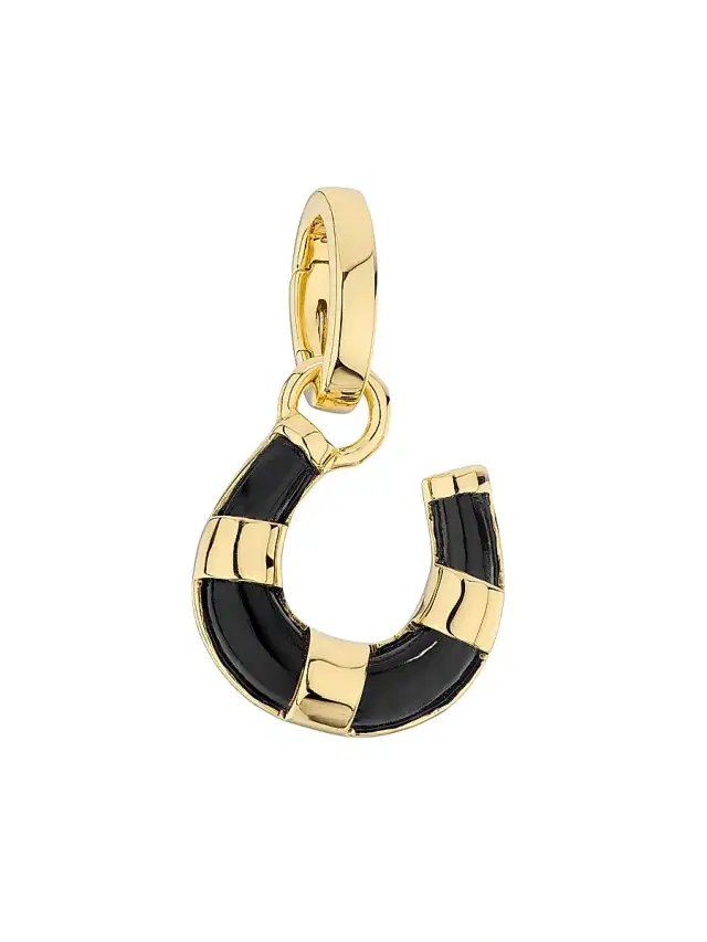 Women's Protection 18K Yellow Gold & Black Onyx Horseshoe Pendant - Onyx Women's Protection 18K Yellow Gold & Black Onyx Horseshoe Pendant - Onyx