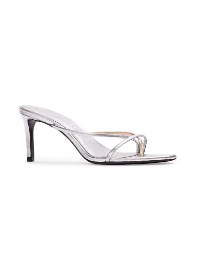 Black Suede Studio Women's Carla 65MM Metallic Sandals - Silver Gold | Thumbnail 2 Black Suede Studio Women's Carla 65MM Metallic Sandals - Silver Gold | Thumbnail 2