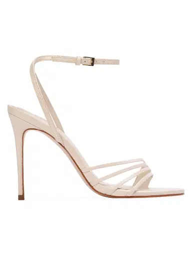 Black Suede Studio Women's Ella 100MM Leather Sandals - Coconut Leather - Size 12 | Thumbnail 1 Black Suede Studio Women's Ella 100MM Leather Sandals - Coconut Leather - Size 12 | Thumbnail 1