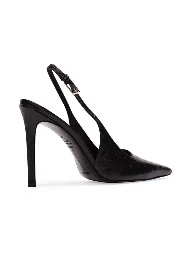 Black Suede Studio Women's Lainey 100MM Leather Pumps - Black Patent Leather | Thumbnail 4 Black Suede Studio Women's Lainey 100MM Leather Pumps - Black Patent Leather | Thumbnail 4