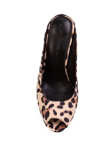 Black Suede Studio Women's Shania 100MM Cheetah Mule Heels - Cheetah Satin | Thumbnail 6 Black Suede Studio Women's Shania 100MM Cheetah Mule Heels - Cheetah Satin | Thumbnail 6