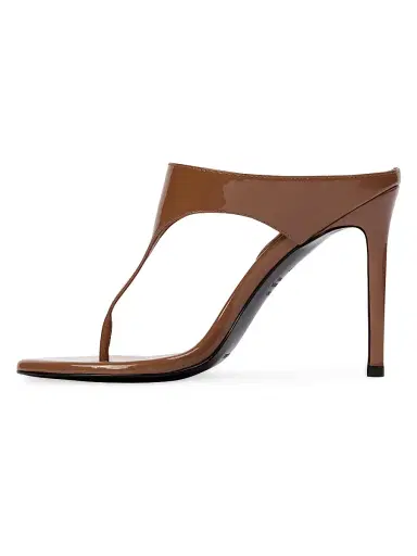 Black Suede Studio Women's Laurel 100MM Patent Mules - Mousse Patent | Thumbnail 4 Black Suede Studio Women's Laurel 100MM Patent Mules - Mousse Patent | Thumbnail 4