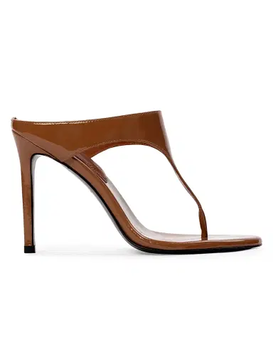Black Suede Studio Women's Laurel 100MM Patent Mules - Mousse Patent | Thumbnail 1 Black Suede Studio Women's Laurel 100MM Patent Mules - Mousse Patent | Thumbnail 1
