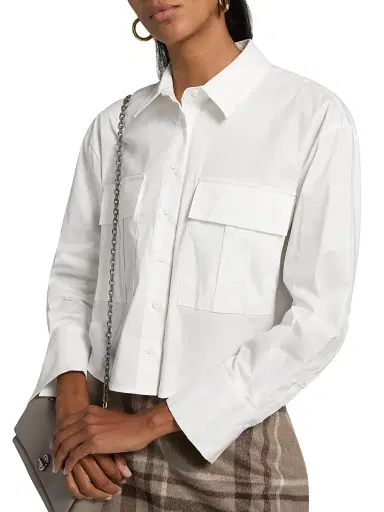 If Only Studio Women's Cropped Nylon Blouse | Thumbnail 6 If Only Studio Women's Cropped Nylon Blouse | Thumbnail 6