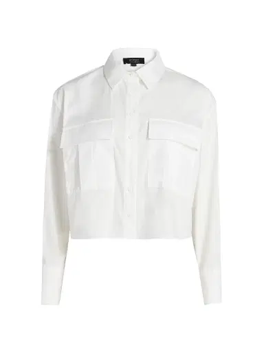 If Only Studio Women's Cropped Nylon Blouse | Thumbnail 1 If Only Studio Women's Cropped Nylon Blouse | Thumbnail 1