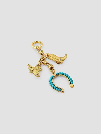 Elizabeth Cole Women's Florence Crystal, Acrylic & 24K-Gold-Plated Bag Charm - Blue | Thumbnail 2 Elizabeth Cole Women's Florence Crystal, Acrylic & 24K-Gold-Plated Bag Charm - Blue | Thumbnail 2