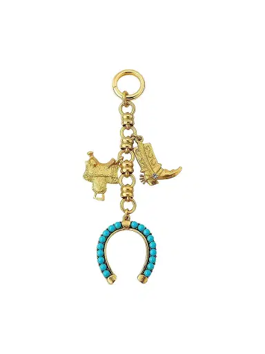 Elizabeth Cole Women's Florence Crystal, Acrylic & 24K-Gold-Plated Bag Charm - Blue | Thumbnail 1 Elizabeth Cole Women's Florence Crystal, Acrylic & 24K-Gold-Plated Bag Charm - Blue | Thumbnail 1