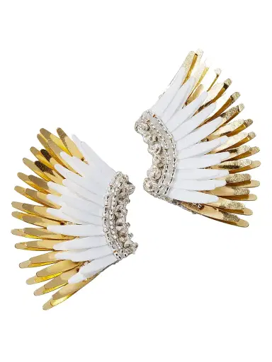 Mignonne Gavigan Women's Mini Madeline Leather, Bead & Sequin Statement Earrings - Whitegold | Thumbnail 1 Mignonne Gavigan Women's Mini Madeline Leather, Bead & Sequin Statement Earrings - Whitegold | Thumbnail 1