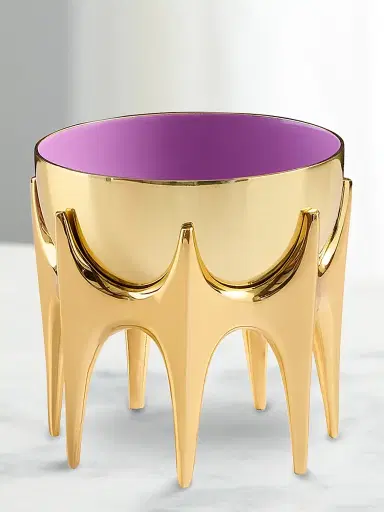 Jonathan Adler Oscar Enamel & Brass Bowl - Purple | Thumbnail 4 Jonathan Adler Oscar Enamel & Brass Bowl - Purple | Thumbnail 4