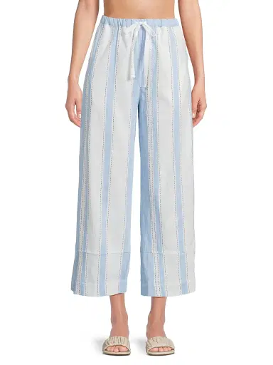 Lemlem Women's Desta Striped Wide-Leg Pants - Debre Sky - Size Medium | Thumbnail 3 Lemlem Women's Desta Striped Wide-Leg Pants - Debre Sky - Size Medium | Thumbnail 3