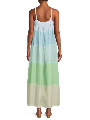 Lemlem Women's Eda Colorblocked Cotton Slipdress - Nefas Mint - Size Large | Thumbnail 5 Lemlem Women's Eda Colorblocked Cotton Slipdress - Nefas Mint - Size Large | Thumbnail 5