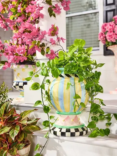 MacKenzie-Childs Rosy Meadow Small Urn | Thumbnail 2 MacKenzie-Childs Rosy Meadow Small Urn | Thumbnail 2
