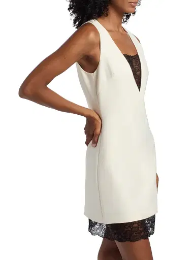 Toccin Women's Helena Lace-Accented Minidress - Jet | Thumbnail 4 Toccin Women's Helena Lace-Accented Minidress - Jet | Thumbnail 4