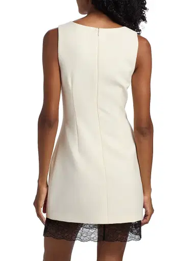 Toccin Women's Helena Lace-Accented Minidress - Jet | Thumbnail 5 Toccin Women's Helena Lace-Accented Minidress - Jet | Thumbnail 5